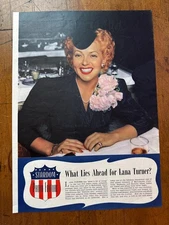 Vintage 1944 Lana Turner Magazine Portrait
