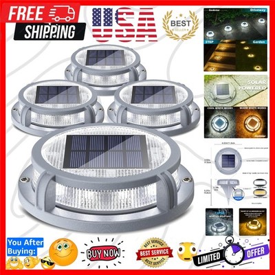 Waterproof Solar Deck Lights with Adjustable Color Modes for Pathway Elegance
