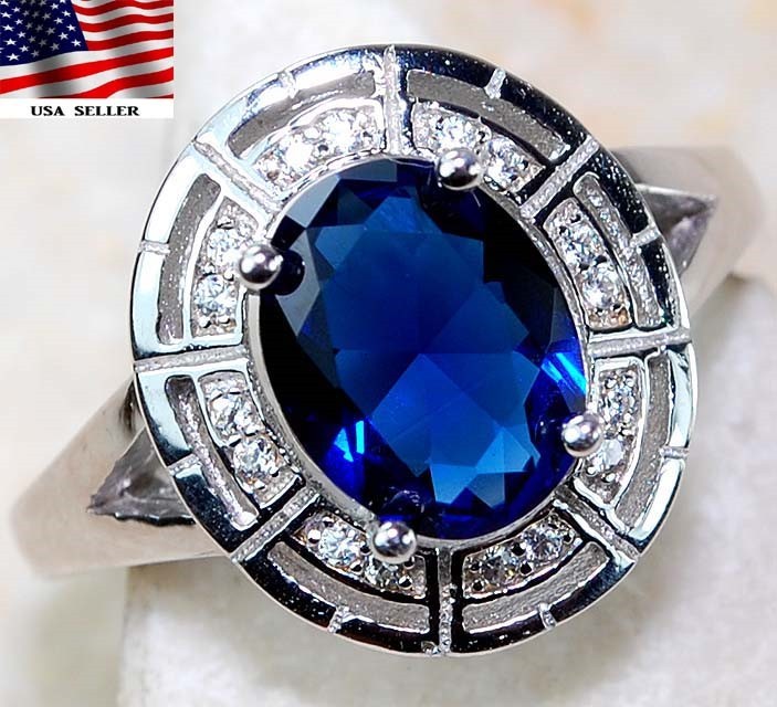 3CT Heat Treated Kyanite 925 Sterling Silver Ring Jewelry Sz 8 G1-1