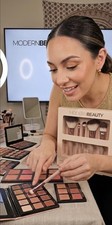Modern Beauty Set of 5 Makeup Brushes, Beige Angled Brush Set