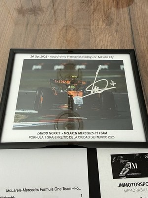 Lando Norris Autogramm Inkl Zertifikat McLaren F1 Formel 1