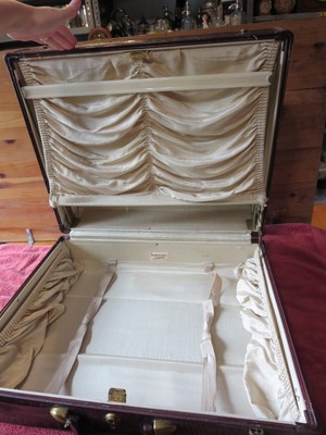 Valise Rigide Vintage Samsonite Shwayder Bros Denver - Marron Faux Crocodile, 21x18x9 Pouces
