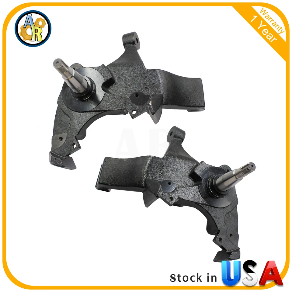 4" Lift Lifting Spindles For 1988-1998 Chevrolet C1500 C2500 With 6 Lugs 2WD Foto 2 de 4