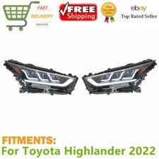 ✅LED Headlights For Toyota Highlander 2022 DRL Sequential Turn Front Lamp Set
