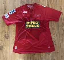 Llanelli Scarlets Rugby Shirt Mens XL Red 2011/2012 Burrda Sport Jersey Top