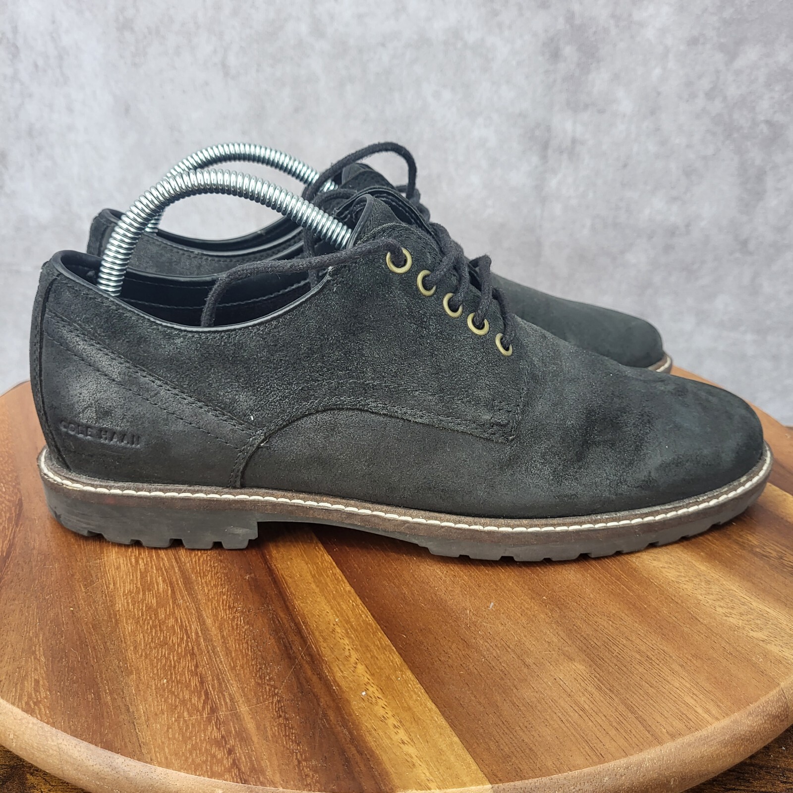 SAOLA Scarpe Oxford Cole Haan Grand OS uomo 8 nere Nathan pelle derby stringate C30072