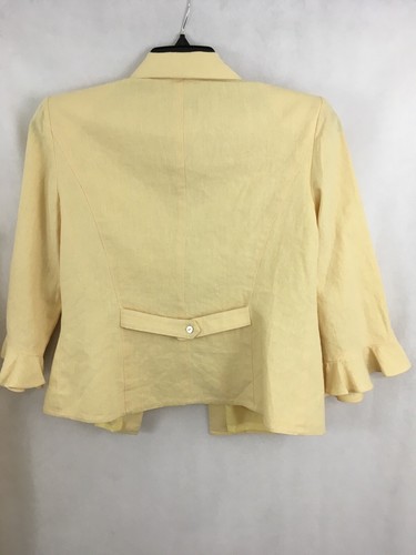 Vintage Plaza South Leinen Maxikleid & 3/4-Ärmel Jacke bestickt Damen 10 - Bild 10 von 20