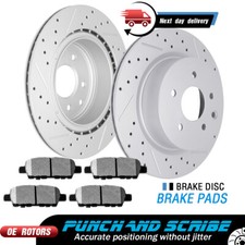 Rear Brake Rotors + Brake Pads for Nissan 350Z 370Z Maxima INFINITI EX35 EX37