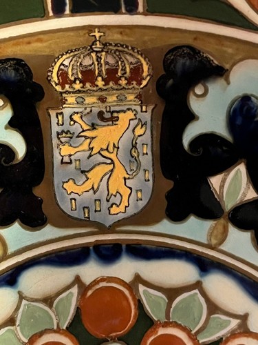 ancienne assiette hollandaise en céramique art nouveau Rozenburg Den Haag, Hollande - Photo 3 sur 10