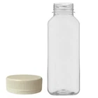 Pack of 140 x 330ml Bella Square Plastic Fruit Juice / Smoothie Bottle + Caps