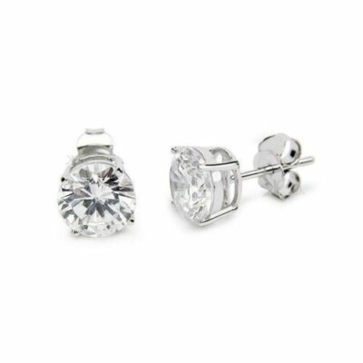 1.60 Carat Moissanite Stud Earrings in 925 Sterling Silver (Charles & Colvard) 
