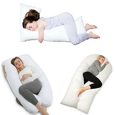 Extra Fill 9/12Ft Comfort U Pillow Body Back Support Nursing Maternity Pregnancy