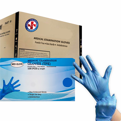 Guantes de examen médico MED-GLOVE (TPE) GRANDES - Estuche de 3000 - Imagen 2 de 2