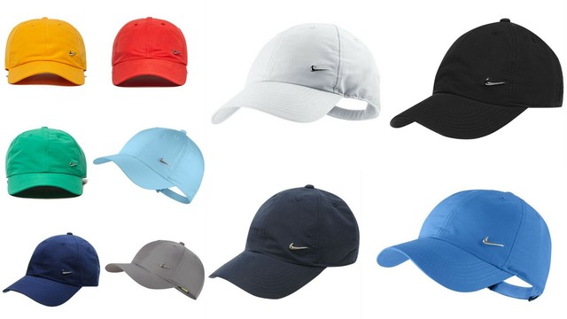 nike cap metal logo