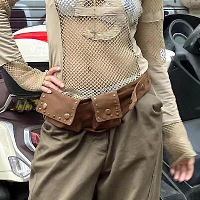Women Waist Belt Clothing Accessories Bum Bag Grunge Sashes Trendy