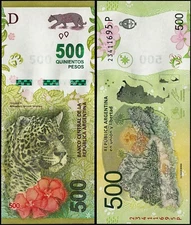Argentina 500 Pesos 2022, UNC, P-365, Suffix P