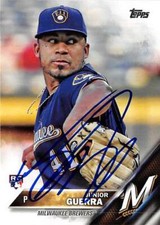 Junior Guerra autographed Baseball Card (Brewers) 2016 Topps Rookie #US124