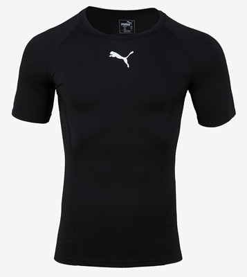 PUMA Herren LIGA Base Layer Shirts Jersey Schwarz Training Tee Top T-Shirt 65...