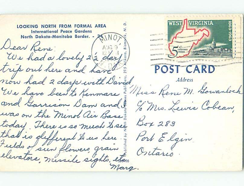 Pre1980 PEACE GARDEN Dunseith North Dakota ND make an offer n2987 eBay