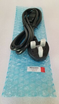 DYNAUDIO 6FT Power Cord  UK Plug 3-Prong  C13 250V 13A Black