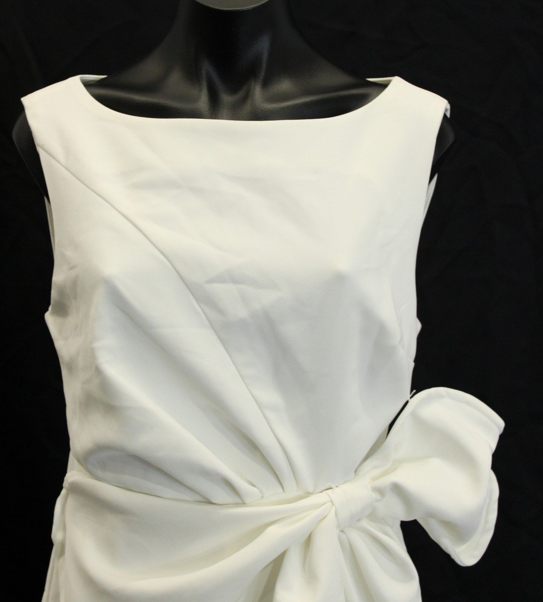 FEHAUTE クラシック シースミディドレス Fehaute Women's Sleeveless Bow-Detail Sheath Midi Dress LC7