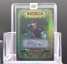 2022-23 Stature Rookie Auto #102  MATTY BENIERS Green Variant rc /65