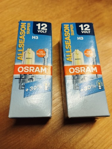 2 x Osram H3 ALLSEASON LAMPEN +30% mehr Licht  12 V 55 W Pk 22 S  Halogenlampe - Bild 1 von 2