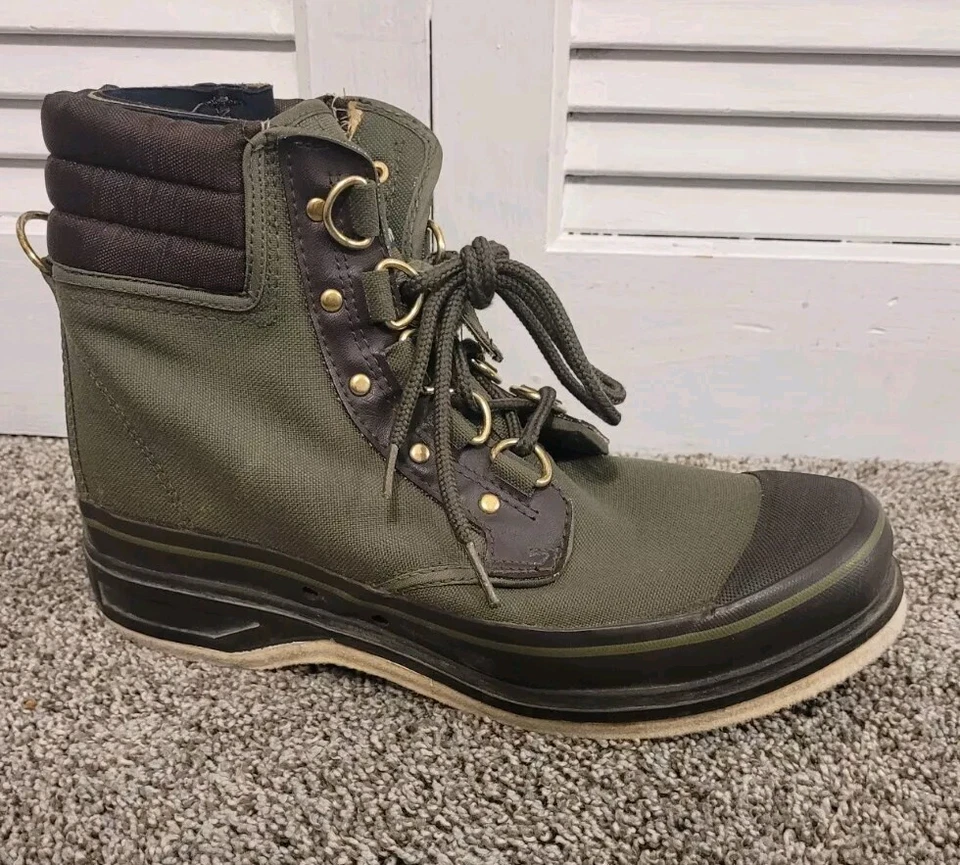Botas de vadeo de pesca con mosca Orvis para hombre talla 8 suelas de fieltro verde cazador con cordones Foto 4 de 4