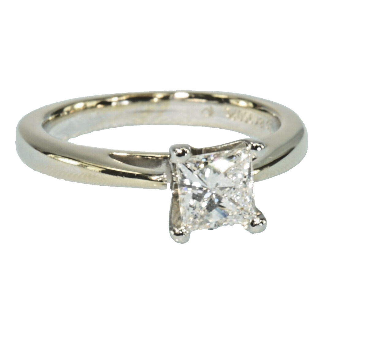 GIA Certified Natural Diamond Platinum 18k Gold Solitaire