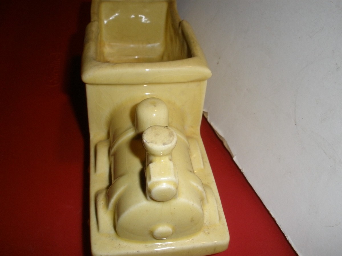 Vintage Yellow Train #388 Planter 8