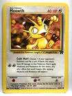 Pokemon MEOWTH - 62/82 Team Rocket - MINT Card - Never Played Authentic 1998