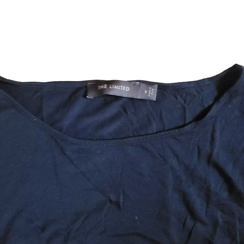 The Limited Sleeveless T-Shirt Tee S Black Silver Sequin Holiday Sparkle - Picture 3 of 4