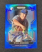 Ryan Jennings 2022 Panini Prizm Draft AUTO #/99 BLUE PRIZM SP Card #PDP128
