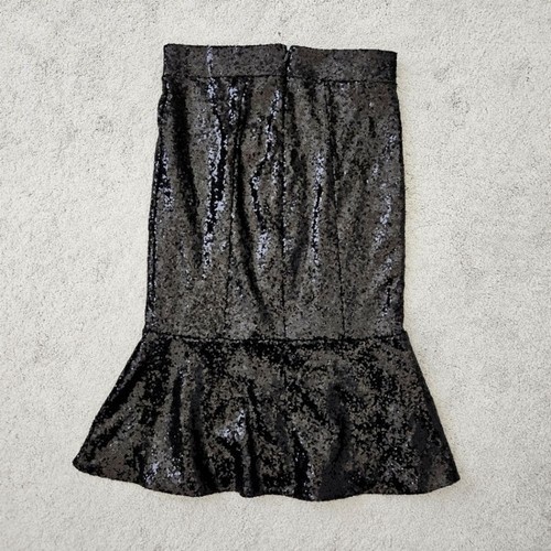 Nuova con etichette Torrid Sylvia Mollie | Gonna midi a tromba ponte paillettes nera, donna 10 - Foto 7 di 8