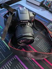 canon camera eos Rebel T6 with Two lens 75 - 300mm.