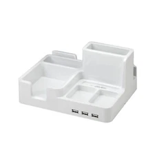 All-in-One Desk Organizer & Docking Station/Stand for iPad/iPhone/Tablets/Sma...