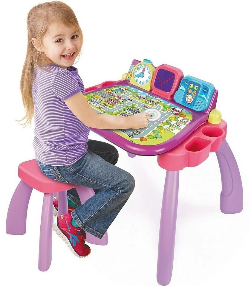 Vtech 80-154654 Magischer Schreibtisch 3 in 1 Kinderschreibtisch – rosa - Bild 4 von 4
