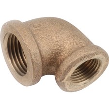 Anderson Metals 1/2 In. x 3/8 In. 90 Deg. Red Brass Elbow 1/4 Bend 738105-0806