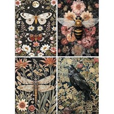 Diamond Painting Kits for Adults - 4 Pack Dragonflies, Butterfly, Bees, DP01335