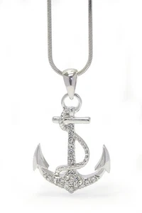 Crystal Anchor Austrian  Women's Necklace Pendant