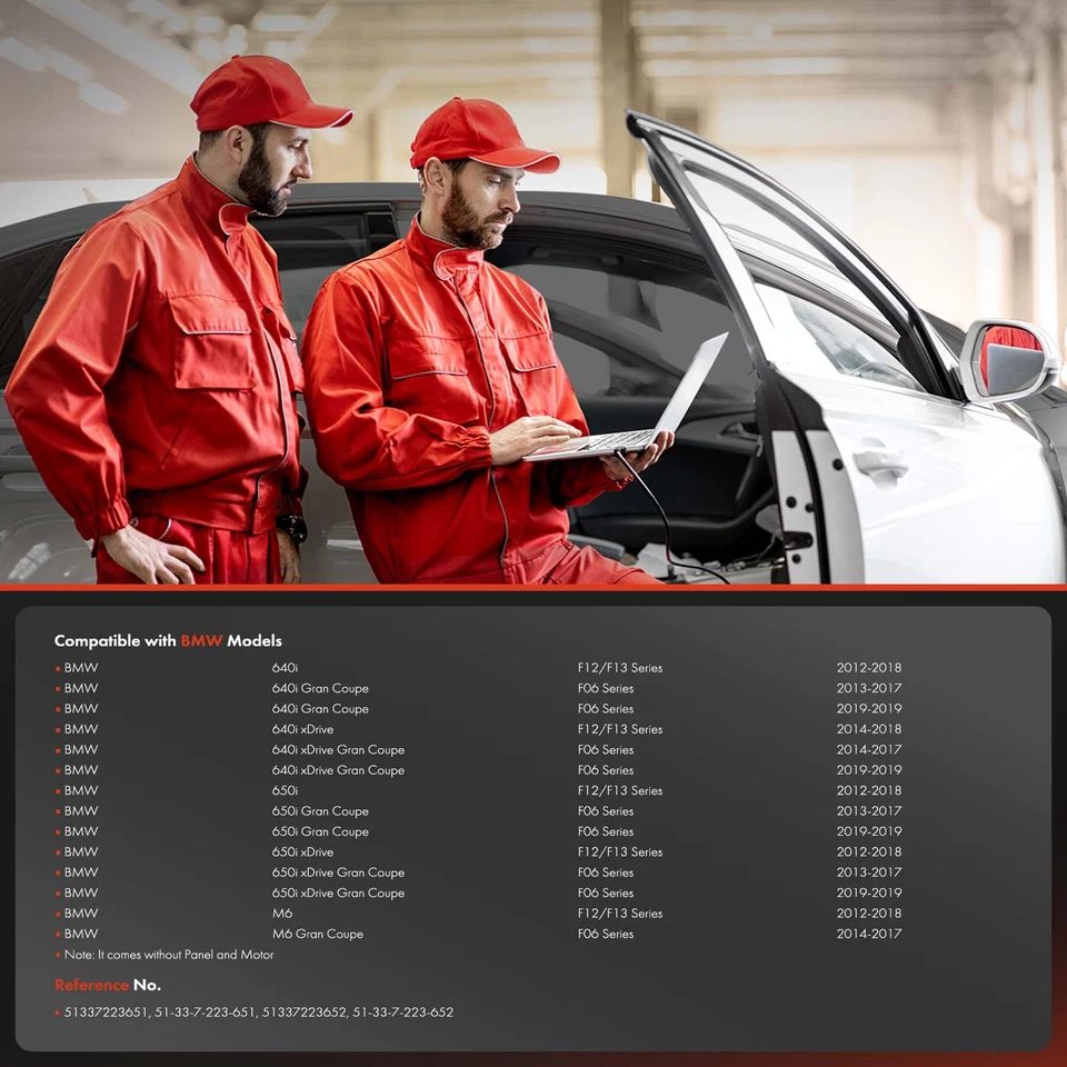 2x Front Power Window Regulator for BMW F12 F13 640i 650i 2012-2018 640i xDrive - Image 2 of 4