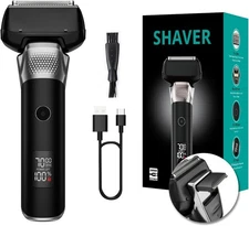 Electric Foil Shavers, Electric Razor for Men with Trimmer, Waterproof 5 Floatin