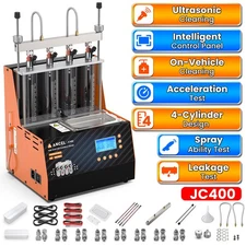 ANCEL JC400 Car Fuel Injector Cleaner Tool 4 Cylinders Cleaning EFI FEI 0-20Bar