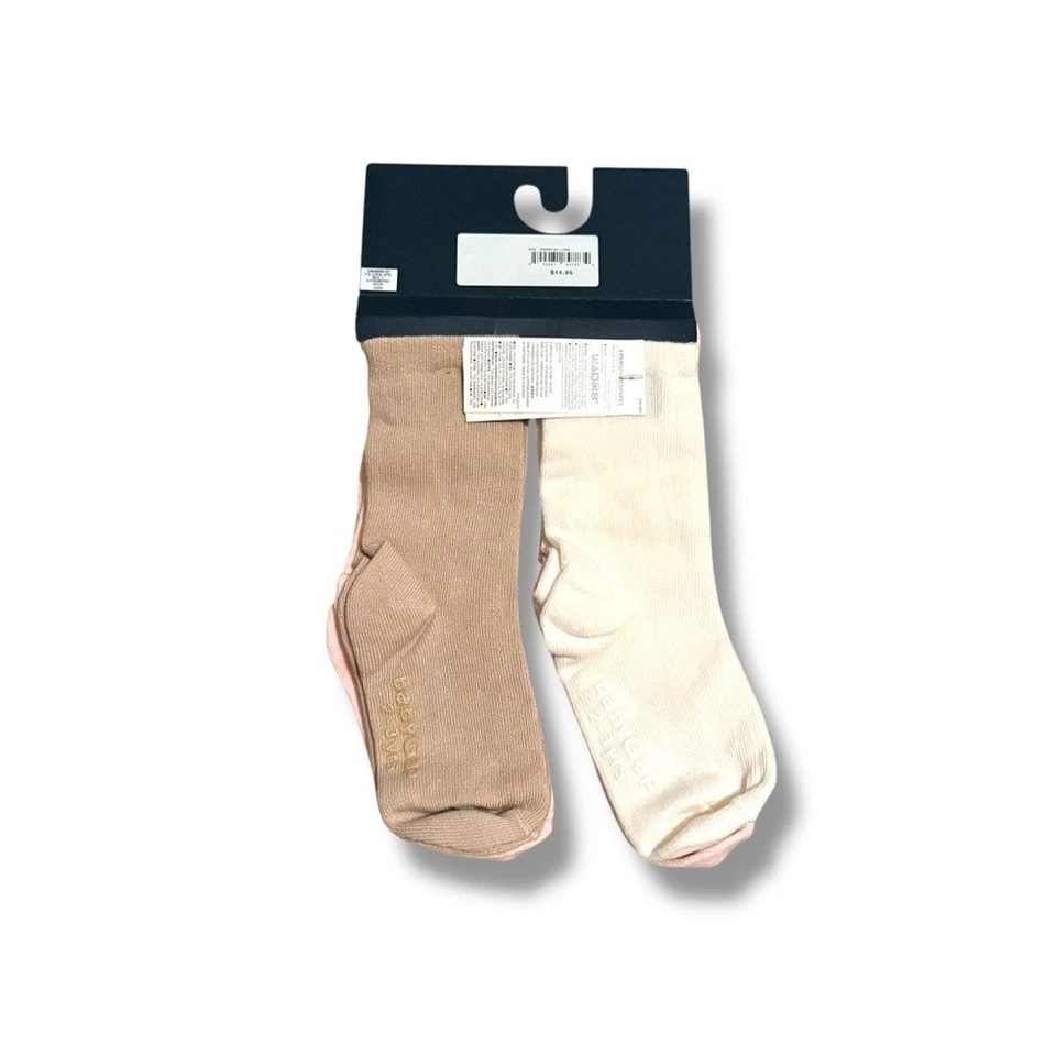 GAP NUEVO CON ETIQUETAS Bebé Niñas Crew Calcetines Paquete de 4 Talla 2-3 Años Rosa Beige Blanco Foto 2 de 4