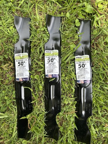 Maxpower 3 Blade Set For 50 in Cut MTD, Cub Cadet & Troy Bilt.