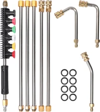 Pressure Washer Extension Wand Upgrade, 9 Pack Power Washer Lance with 6 Nozzle 