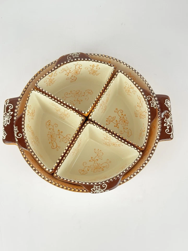 Temp-tations by Tara Encaje Floral 4 Piezas Bandeja Seccionada Horno Micro Seguro Foto 2 de 4