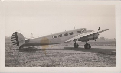 1937 Photo of Lockheed Y1C 36 Prototype on Wide Grass Airfield
