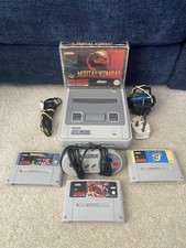 Nintendo SNES Console 4x Games Controller Bundle PAL  Super Nintendo Mario World