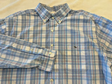 Vineyard Vines Classic Tucker Blue Pink Pastel Plaid Long Sleeve Button Shirt XL